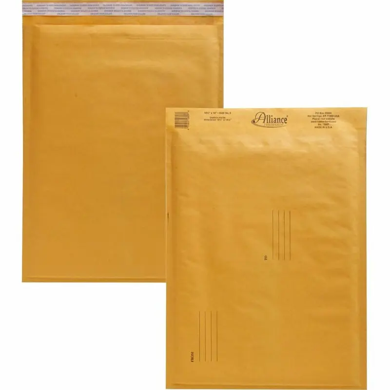Alliance Rubber Envelopes #5, Self Sealing, Bubble Cushioned, 10 1/2" x 16" (ALL10807) Case of 25