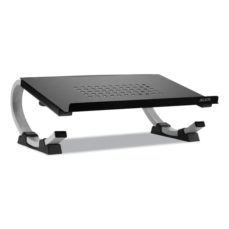 Allsop Redmond Adjustable Curve Notebook Stand, 15" x 11.5" x 6", Black/Silver, Supports 40 lbs (ASP30498) Each