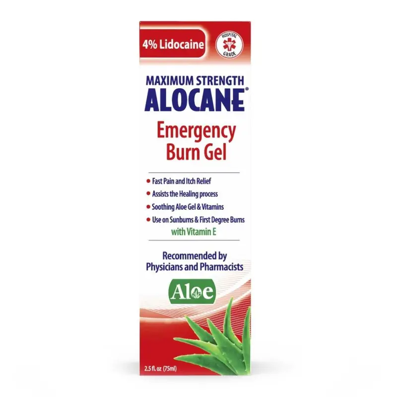 Alocane Maximum Strength Burn Relief BZK (Benzalkonium Chloride) / Lidocaine HCl Topical Gel 2.5 oz. Tube (1253909_EA) 1/EA