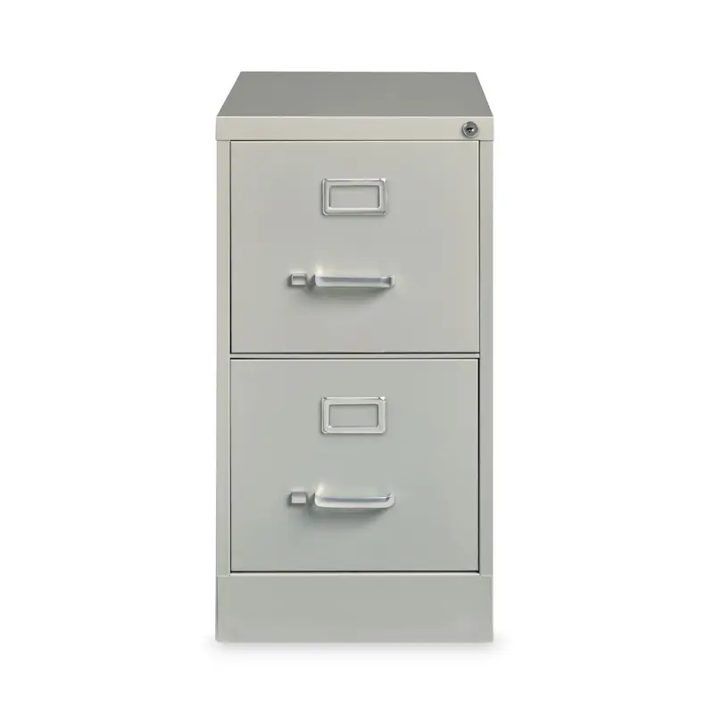 Alera Two-Drawer Economy Vertical File, Letter-Size File Drawers, 15" x 26.5" x 28.37", Light Gray (ALEHVF152629LG) Each
