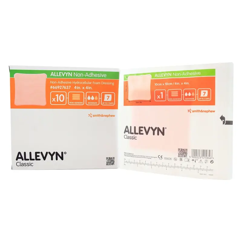 Allevyn Foam Dressing 4 X 4 Inch Without Border Film Backing Nonadhesive Square Sterile (226263_BX) 10/BX