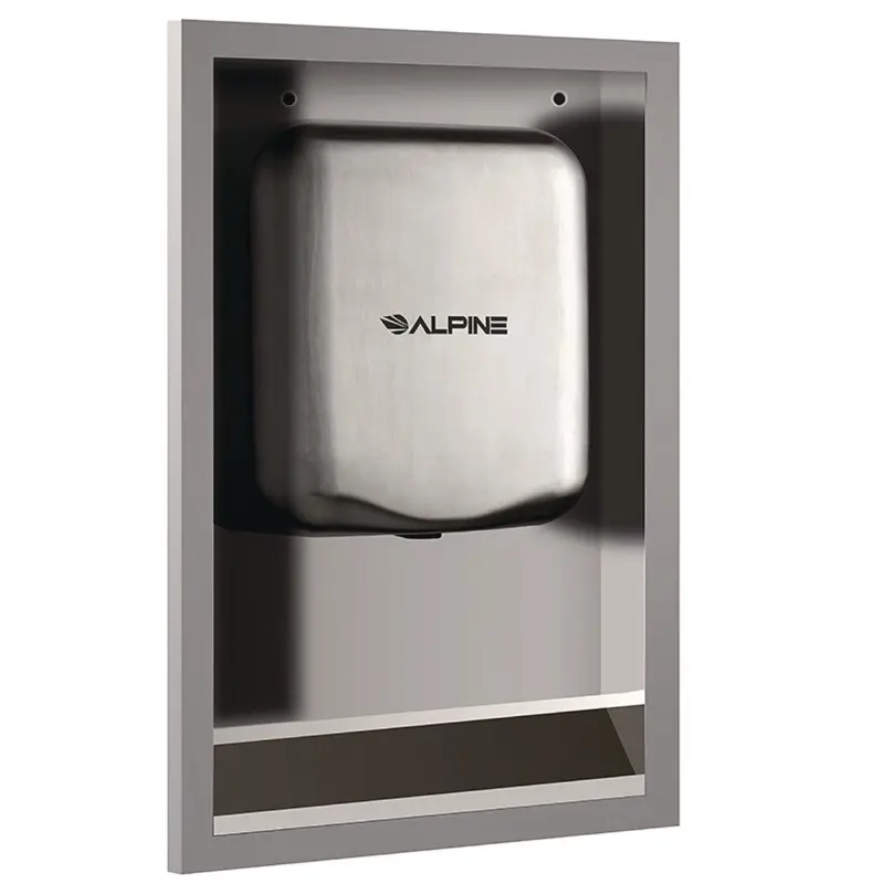 Alpine Industries Hemlock Recess Wall Kit, 3.38 x 16.38 x 26, Stainless Steel (ALHALP400RECESS) Each