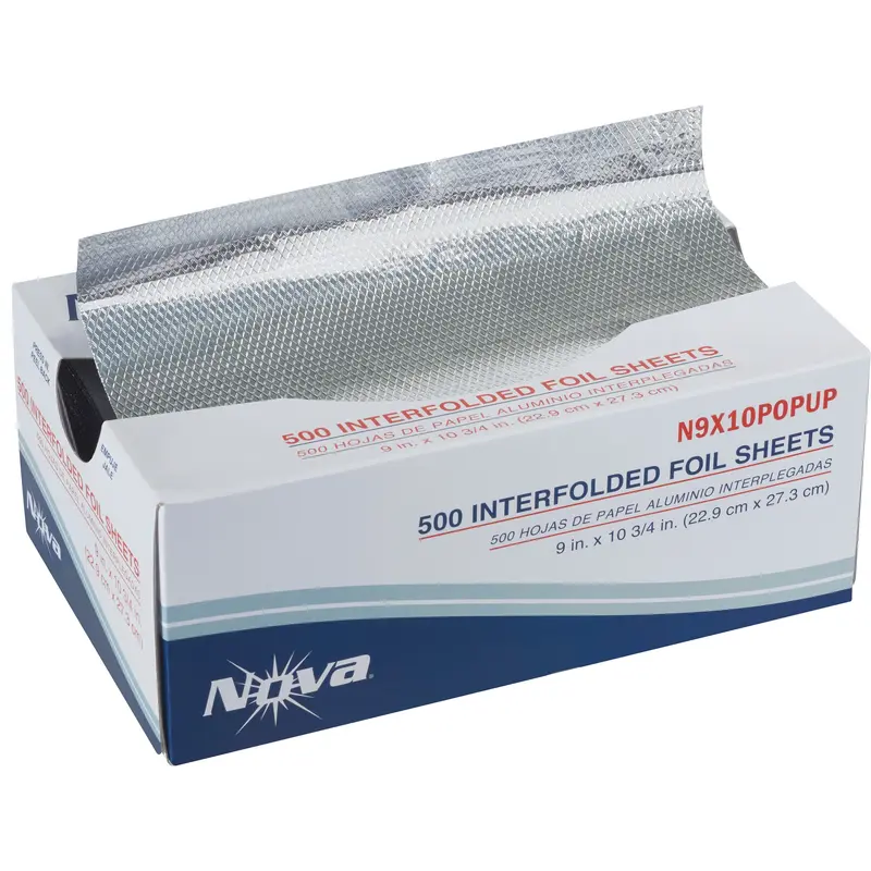 Aluminum Foil Pop-Up Sheets - 9 x 10 3/4" (AFS0910) Case Of 500
