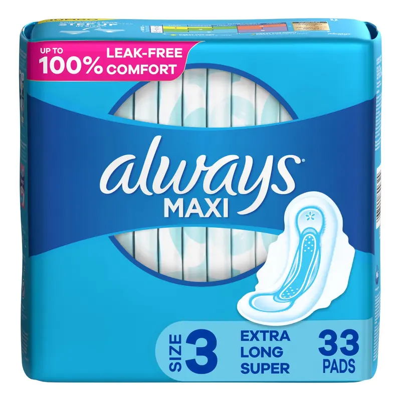 Always Maxi Feminine Pad With Wings Regular Absorbency (1231753_PK) 33/PK