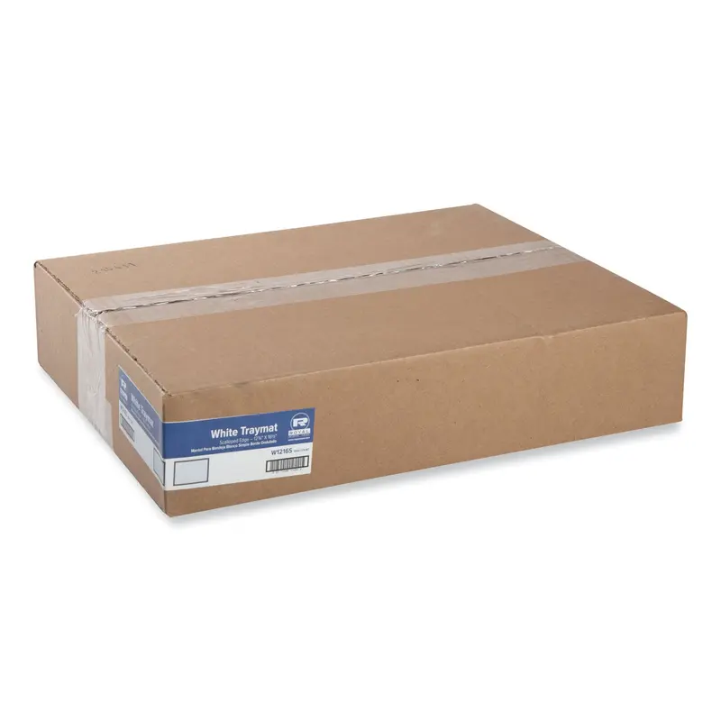 AmerCareRoyal Embossed Scalloped Edges Traymats, 12.75 x 16.5, White, 1,000/Carton (RPPW1216S) Case of 1000