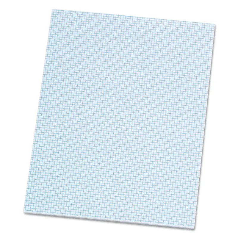 Ampad Quadrille Pads, Quadrille Rule (8 sq/in), 50 White (Heavyweight 20 lb Bond) 8.5 x 11 Sheets (TOP22005) Box of 10