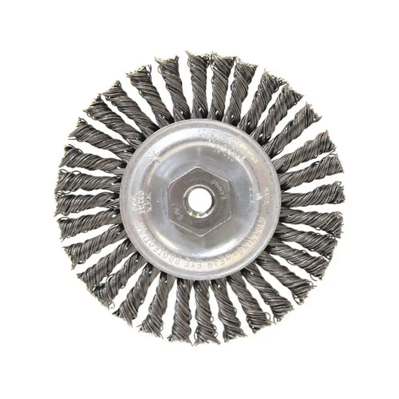 Anchor Brand Narrow Face Stringer Bead Wheel Brush, 4 D x 3/16 W, 0.02 Carbon Steel, 3/8 - 24 (102-BW-845) Each