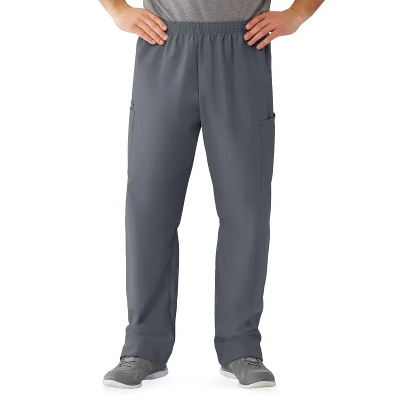 AngelStat Unisex Cargo Scrub Pants with Elastic Waist, Charcoal, Regular Inseam, Size 3XL, 1 EA (674NCCXXXLM) Each