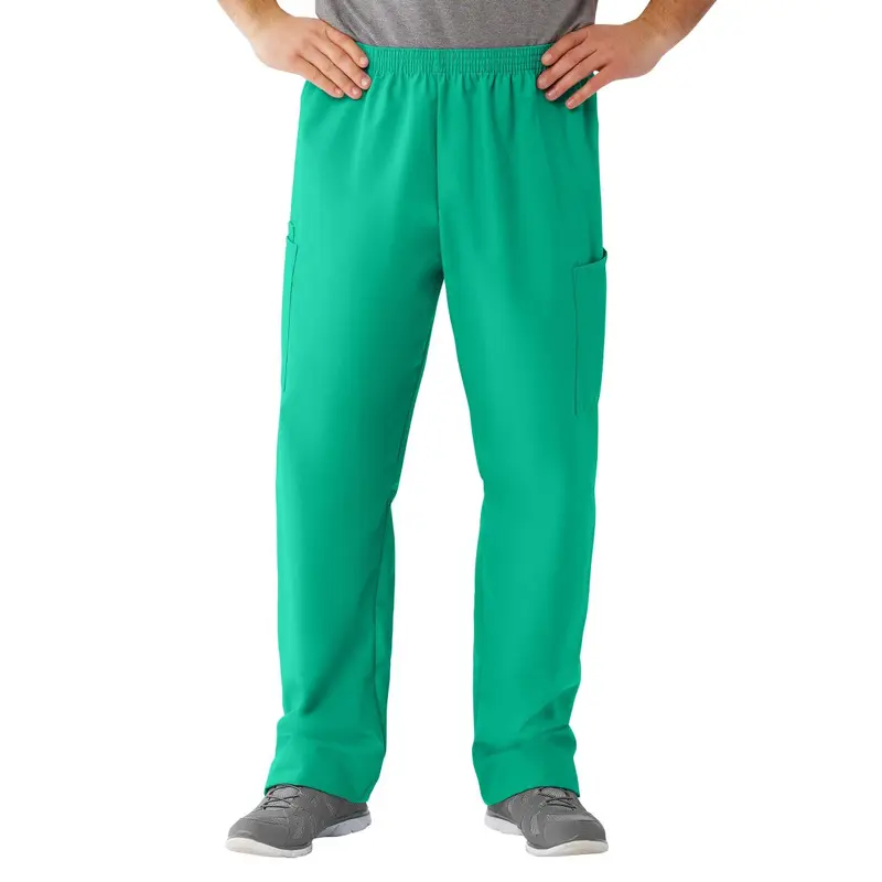 AngelStat Unisex Cargo Scrub Pants with Elastic Waist, Jade, Regular Inseam, Size S, 1 EA (674NTJSM) Each