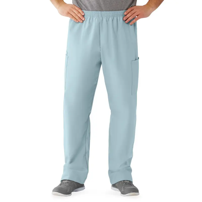 AngelStat Unisex Cargo Scrub Pants with Elastic Waist, Misty, Regular Inseam, Size 5Xl, 1 EA (674NTZ5XLM) Each