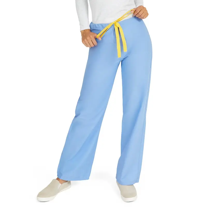 AngelStat Unisex Reversible Scrub Pants with Drawstring Waist, Ceil Blue, Size 4XL, Angelica Color Coding, 1 EA (M600NTH4XL-CA) Each