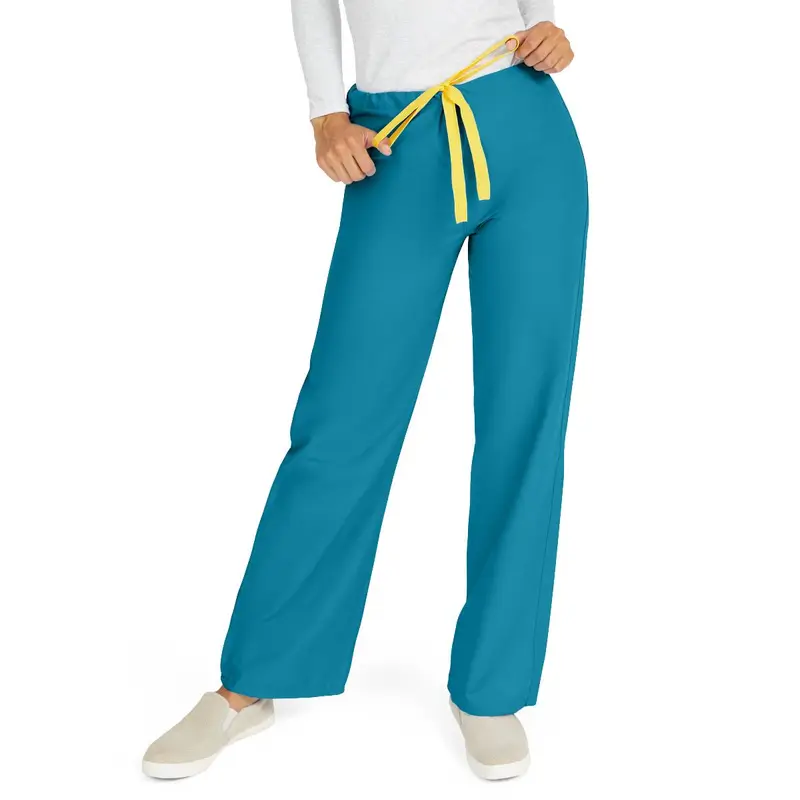 AngelStat Unisex Reversible Scrub Pants with Drawstring Waist, Peacock, Size 4XL, Angelica Color Code, 1 EA (600NBT4XL-CA) Each