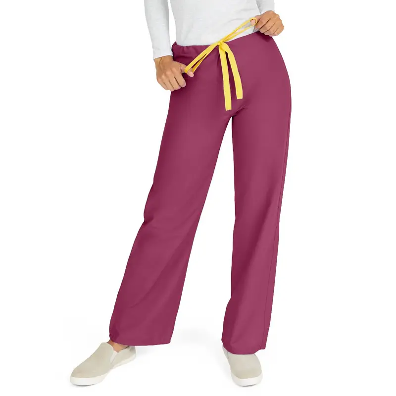 AngelStat Unisex Reversible Scrub Pants with Drawstring Waist, Raspberry, Size XL, Color Code, 1 EA (600NTRXL-CM) Each
