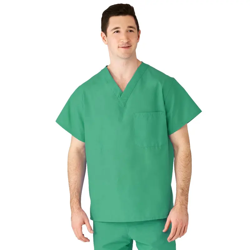 AngelStat Unisex Reversible V-Neck Scrub Top with 2 Pockets, Jade, Size XL, Angelica Color Code, 1 EA (M610NTJXL-CA) Each