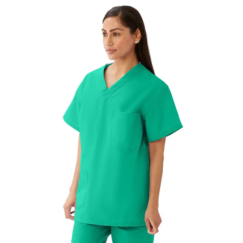 AngelStat Unisex Reversible V-Neck Scrub Top with 4 Pockets, Jade, Size 2XL, Angelica Color Code, 1 EA (M630NTJXXL-CA) Each