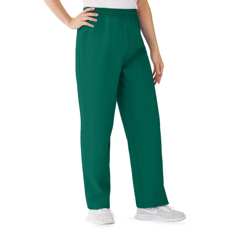 AngelStat Women's Elastic Waist Scrub Pants with Drawstring, Size 2XL, Hunter, 1 EA (854NHGXXL) Each