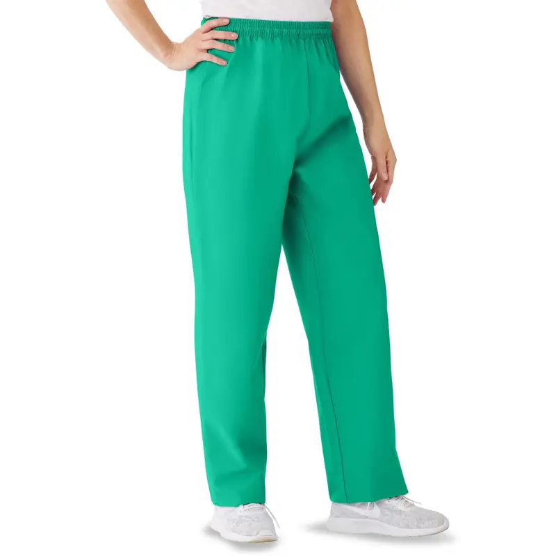 AngelStat Women's Elastic Waist Scrub Pants with Drawstring, Size 4XL, Jade, 1 EA (854NTJ4XL) Each