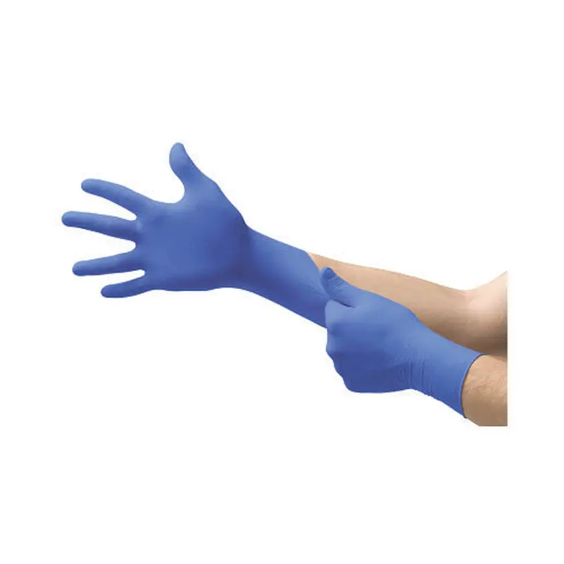 Ansell Cobalt N19 Nitrile Powder-Free Disposable Gloves, Textured, 3.9 mil Palm/4.3 mil Finger, Medium, Cobalt (748-N192) Each