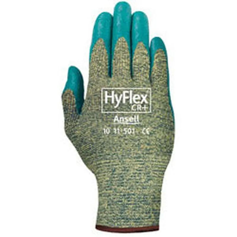 Ansell HyFlex 11-501 Nitrile Palm Coated Gloves, Size 11, Gray/Blue (012-11-501-11) 12 Pairs