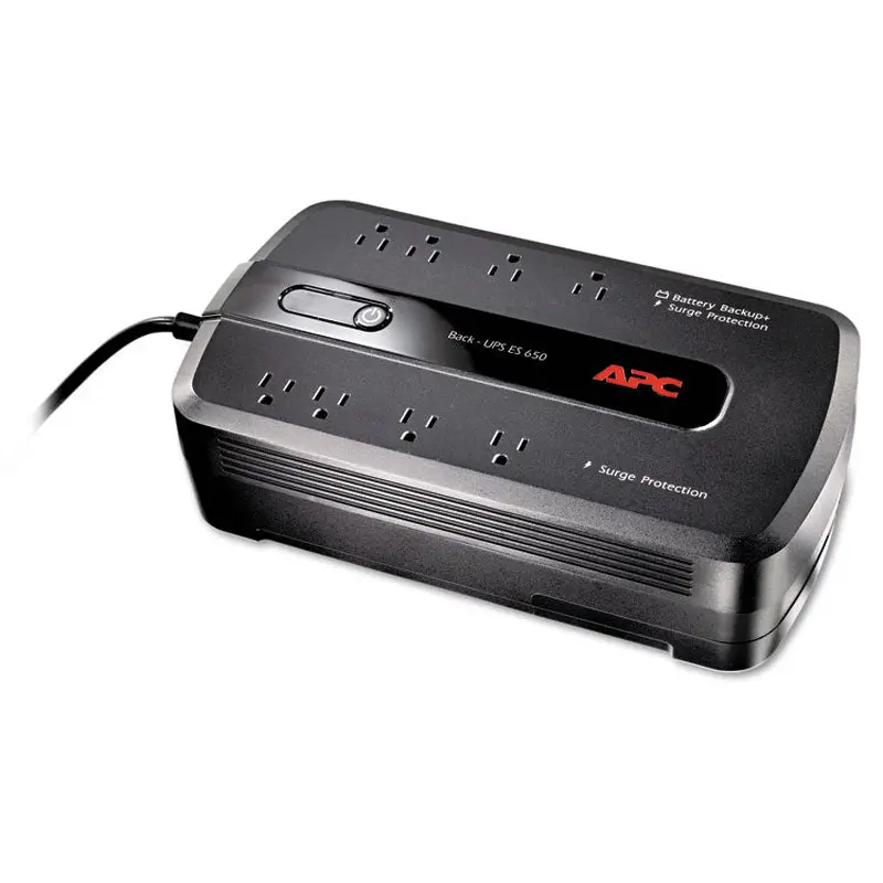 APC BE650G1 Back-UPS ES 650 Battery Backup System, 8 Outlets, 650 VA, 340 J (APWBE650G1) Each