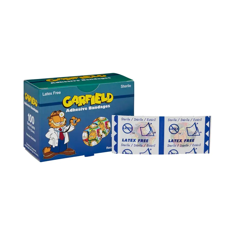 ASO Adhesive Spot Bandage 7/8 Inch Plastic Round Kid Design (Garfield) Sterile (686700_CS) 12/CS
