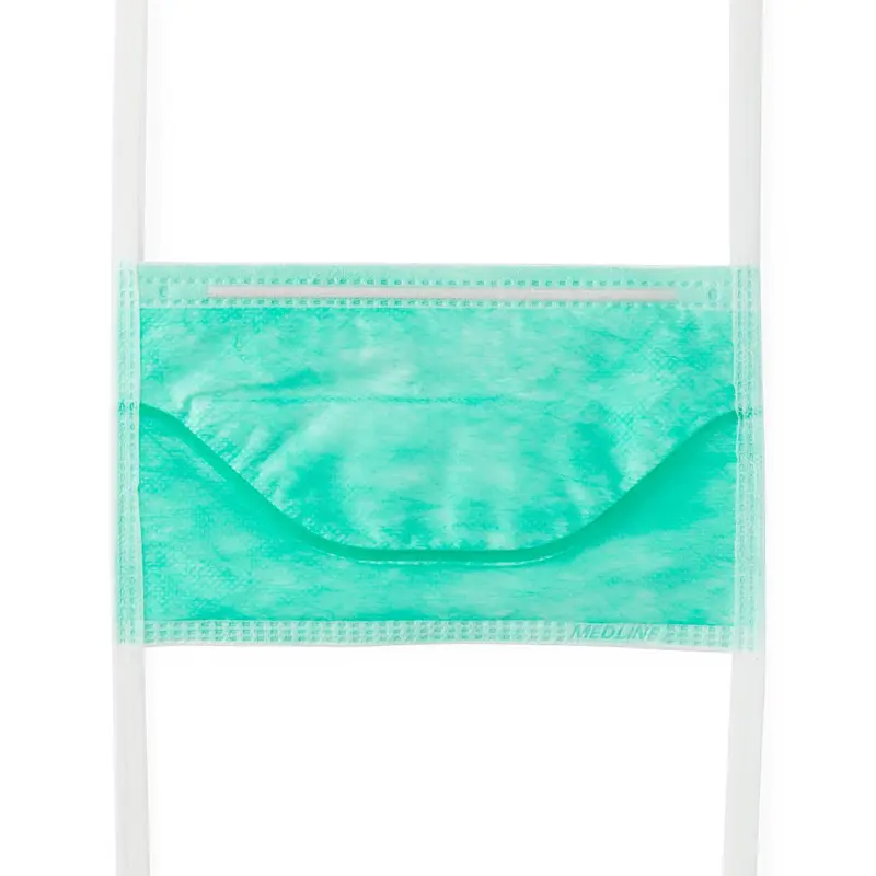 ASTM Level 1 Duckbill Surgical Face Mask with Ties, Green, 300/CS (NON27382) Case of 300