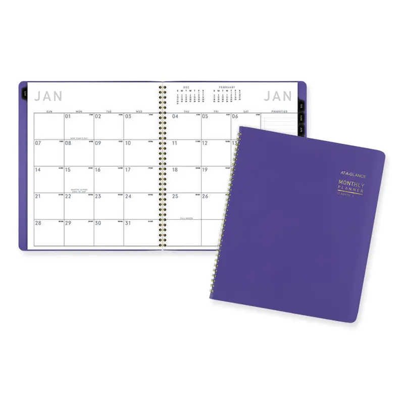 AT-A-GLANCE Contemporary Monthly Planner, 11.38 x 9.63, Purple Cover, 12-Month (Jan to Dec): 2026 (AAG70250X14) Each