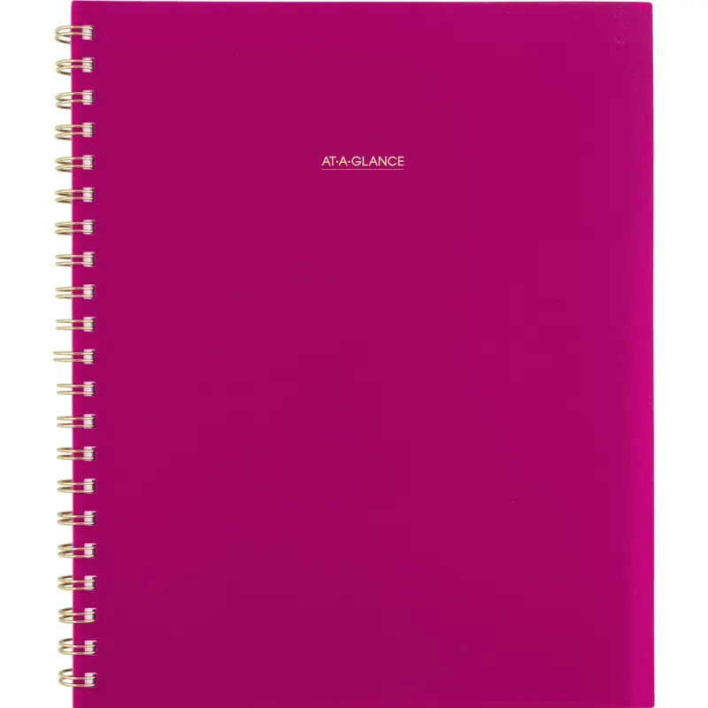 AT-A-GLANCE Harmony Weekly/Monthly Poly Planner, Weekly: Vertical Format, 11 x 9.38, Purple/Gold Cover, 13-Month (Jan to Jan): 2025-2026 (AAG109990556) Each