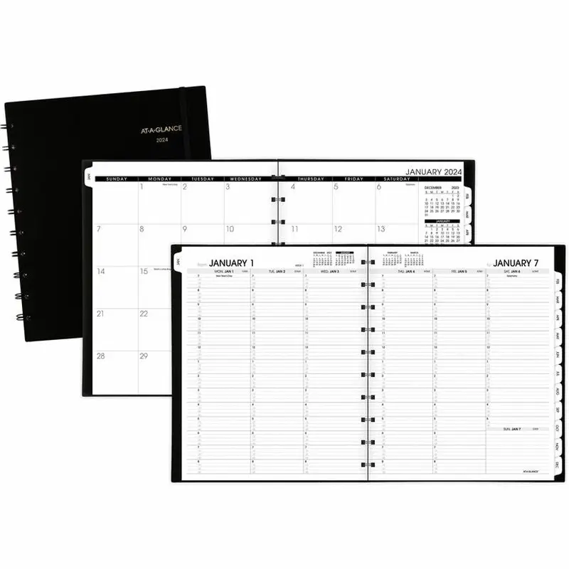 At-A-Glance Move-A-Page Weekly/Monthly Appointment Book, 11 x 8.75, Black Cover, 12-Month January 2026 to January 2027 (AAG70950E05) Each