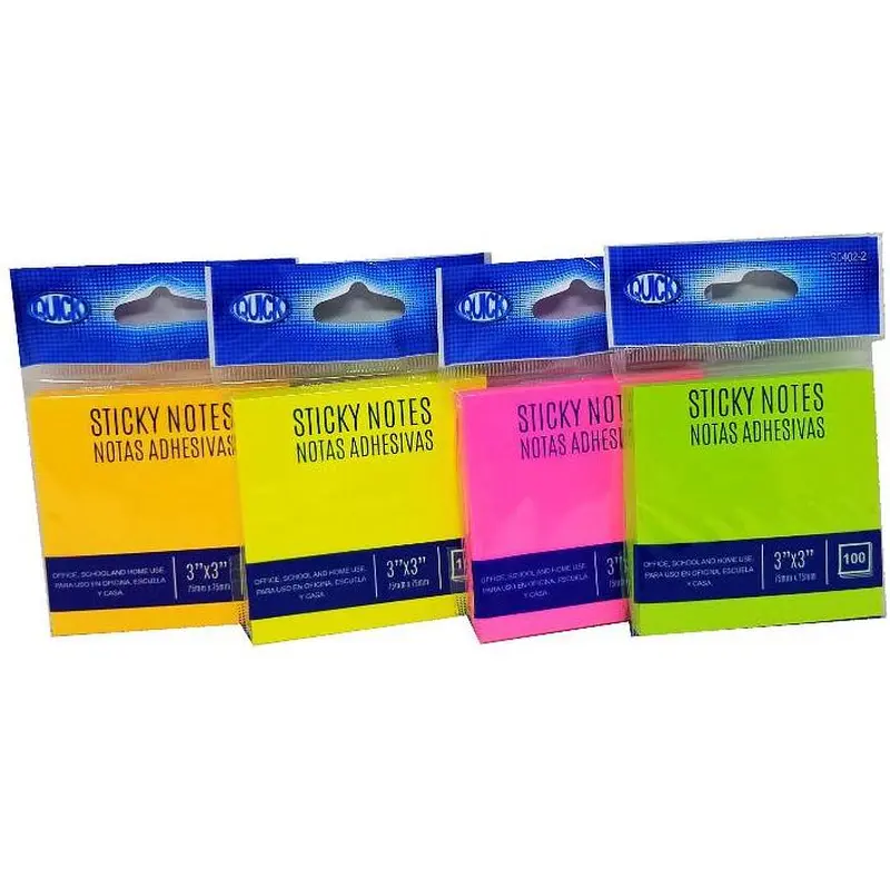 STICKY NOTES 3" X 3" ASST 100 PCAnaranjado