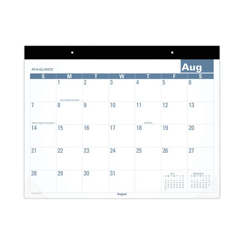 AT-A-GLANCE Academic Large Print Desk Pad, 21.75 x 17, White/Blue Sheets, 12 Month (July to June): 2025 to 2026 (AAGSKLPAY32) Each
