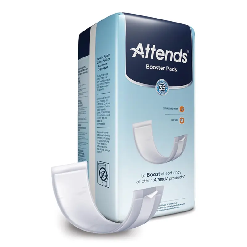 Attends Booster Pad 3-1/2 X 11 Inch Light Absorbency Polymer Core One Size Fits Most (496076_BG) 1/BG