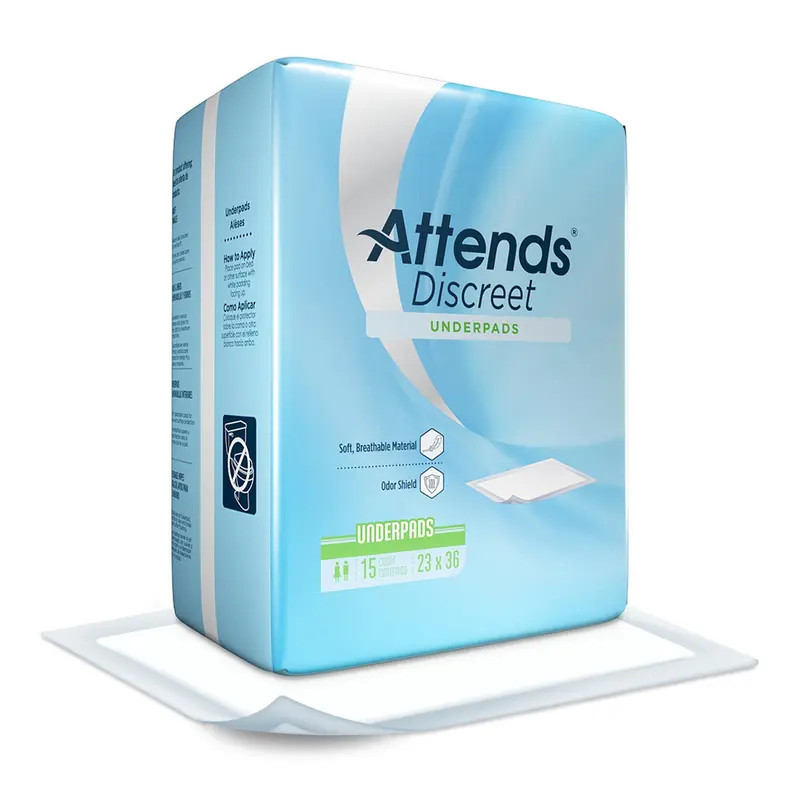 Attends Discreet Disposable Underpad 23 X 36 Inch Polymer Light Absorbency (706468_PK) 1/PK