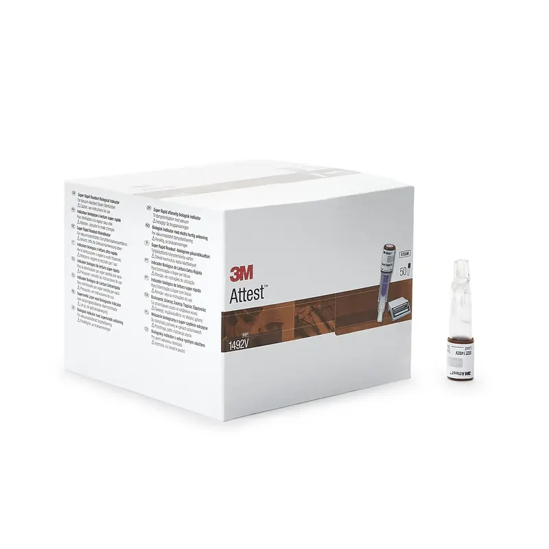 Attest Super Rapid Readout Sterilization Biological Indicator Vial Steam (852219_CS) 200/CS