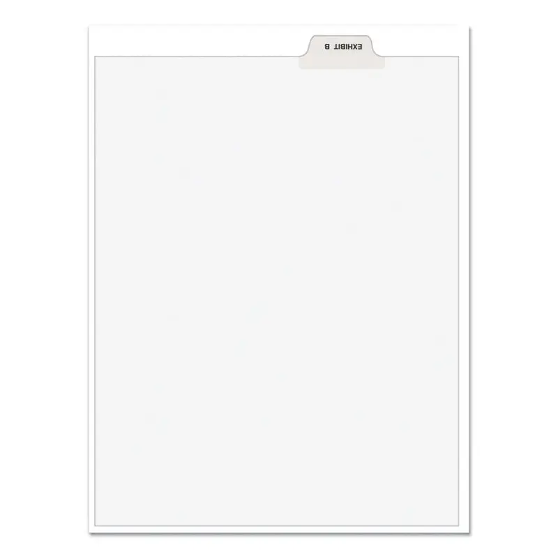 Avery Avery-Style Preprinted Legal Bottom Tab Divider, 26-Tab, Exhibit B, 11 x 8.5, White, 25/PK (AVE11941) Pack of 25