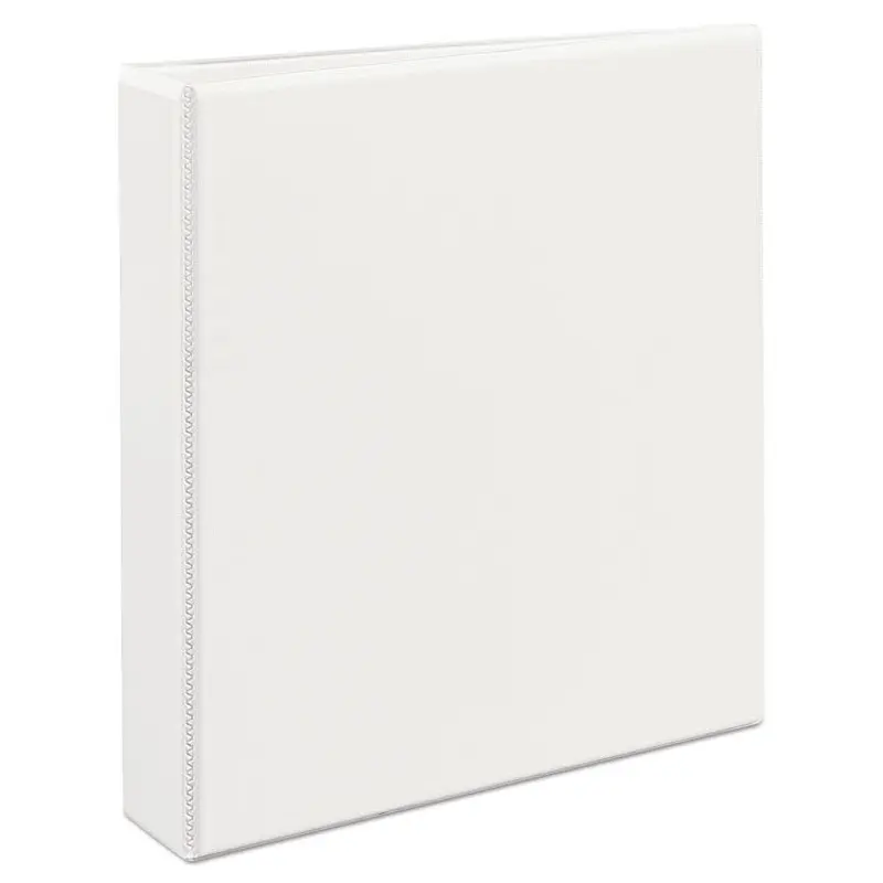 Avery Durable View Binder with DuraHinge and EZD Rings, 3 Rings, 1.5" Capacity, 11 x 8.5, White, (9401) (AVE09401) Each