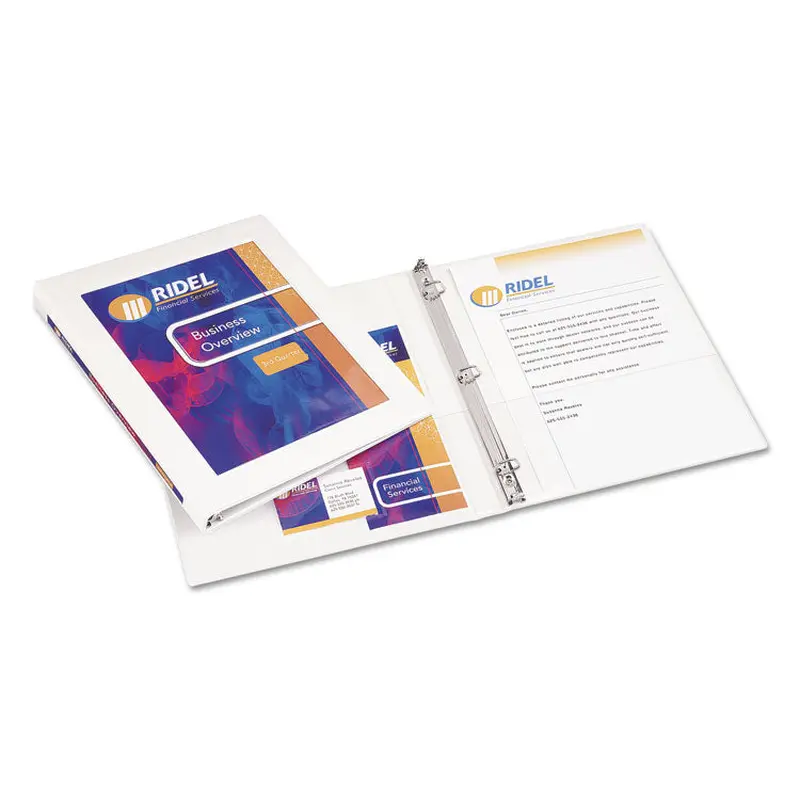 Avery Framed View Heavy-Duty Binders, 3 Rings, 0.5" Capacity, 11 x 8.5, White (AVE68052) Each