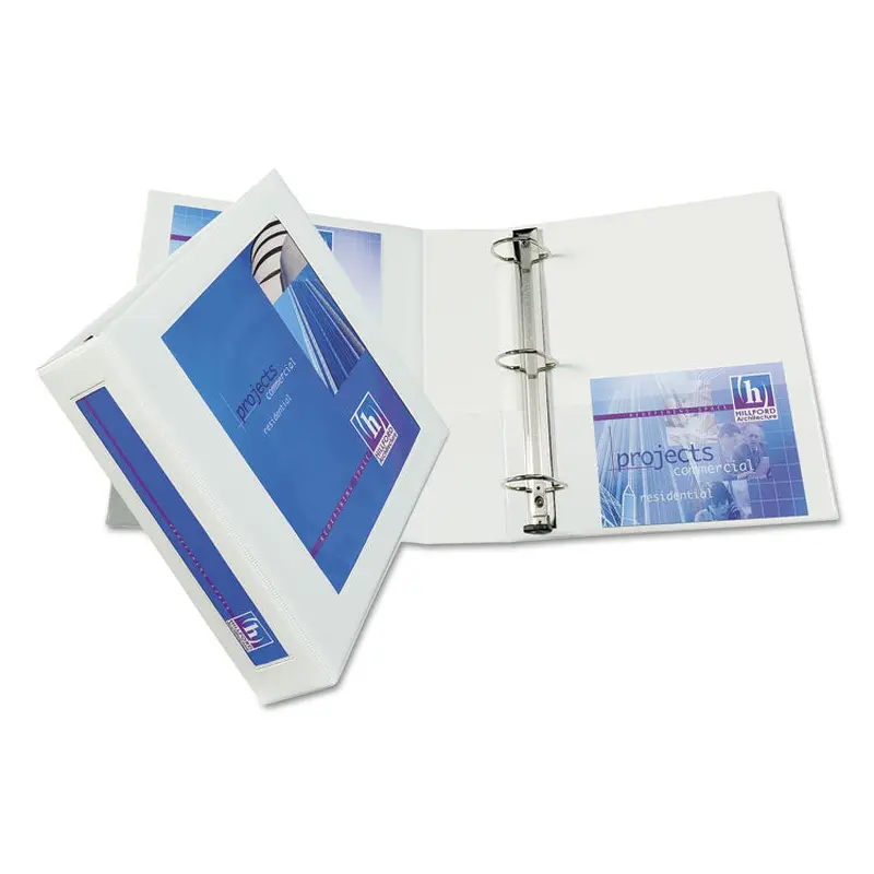 Avery Framed View Heavy-Duty Binders, 3 Rings, 2" Capacity, 11 x 8.5, White (AVE68036) Each