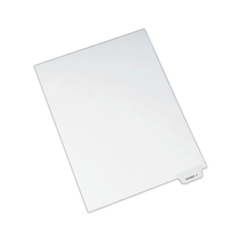 Avery® Avery-Style Preprinted Legal Bottom Tab Dividers, Exhibit T, Letter, 25/Pack (AVE12393) Pack of 25