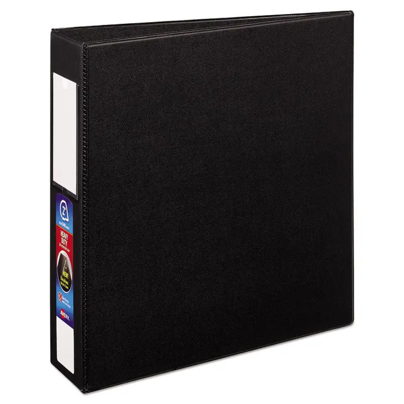 Avery Heavy-Duty Non-View Binder with DuraHinge and One Touch EZD Rings, 3 Rings, 2" Capacity, 11 x 8.5, Black (AVE79992) Each