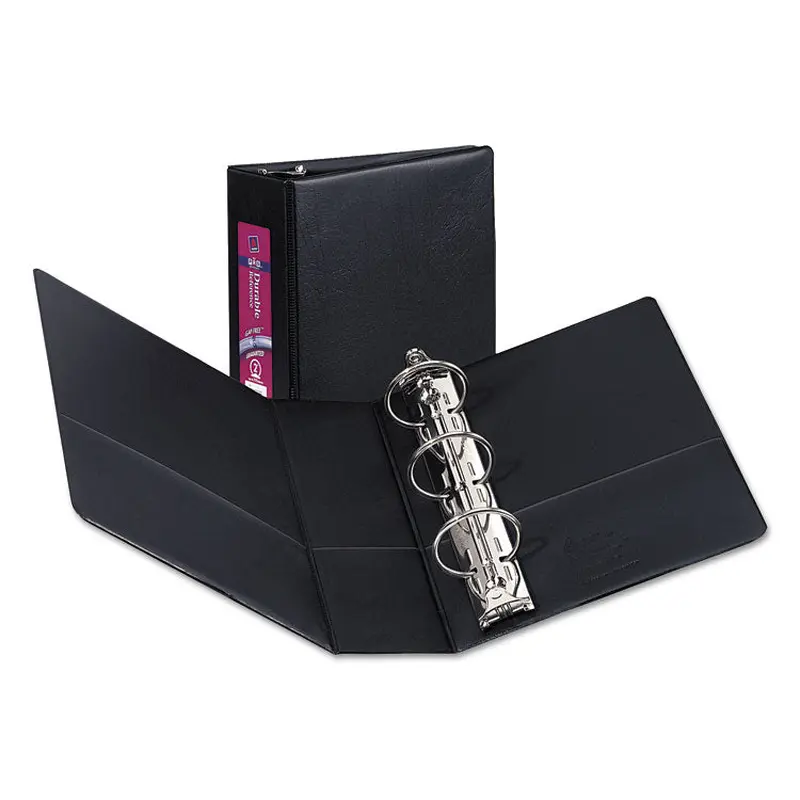 Avery Mini Size Durable Non-View Binder with Round Rings, 3 Rings, 2" Capacity, 8.5 x 5.5, Black (AVE27554) Each