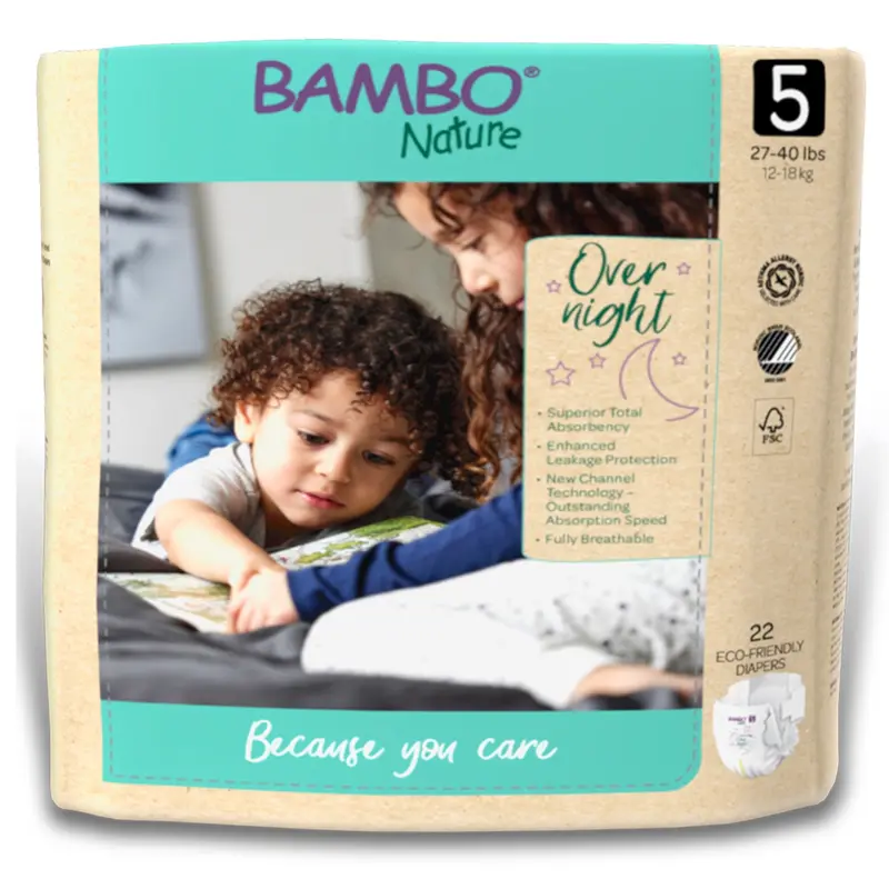 Bambo Nature Unisex Baby Diaper Size 5 Disposable Heavy Absorbency (1199193_CS) 88/CS