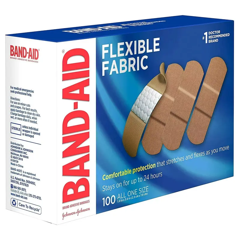 Band-Aid Adhesive Strip 1 X 3 Inch Fabric Rectangle Tan Sterile (115847_EA) 1/EA