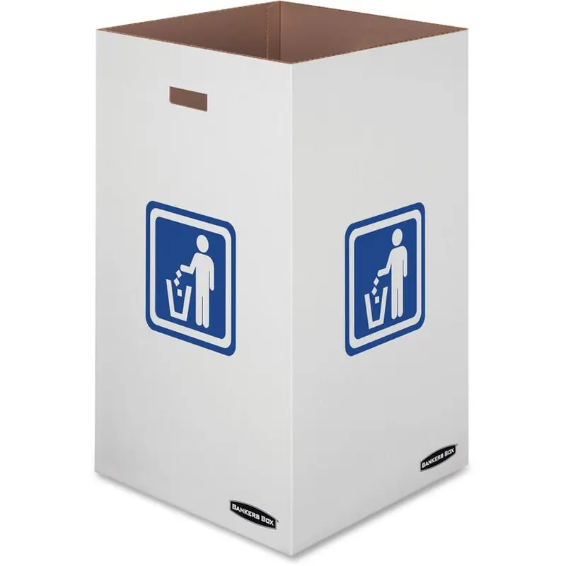 Bankers Box Waste and Recycling Bin, 42 gal, White, 10/Carton (FEL7320101) Case of 10