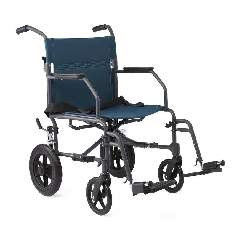 Basic Steel Transport Chair, Gray Frame/Teal Upholstery, 1 EA (MDS808200KDT) Each
