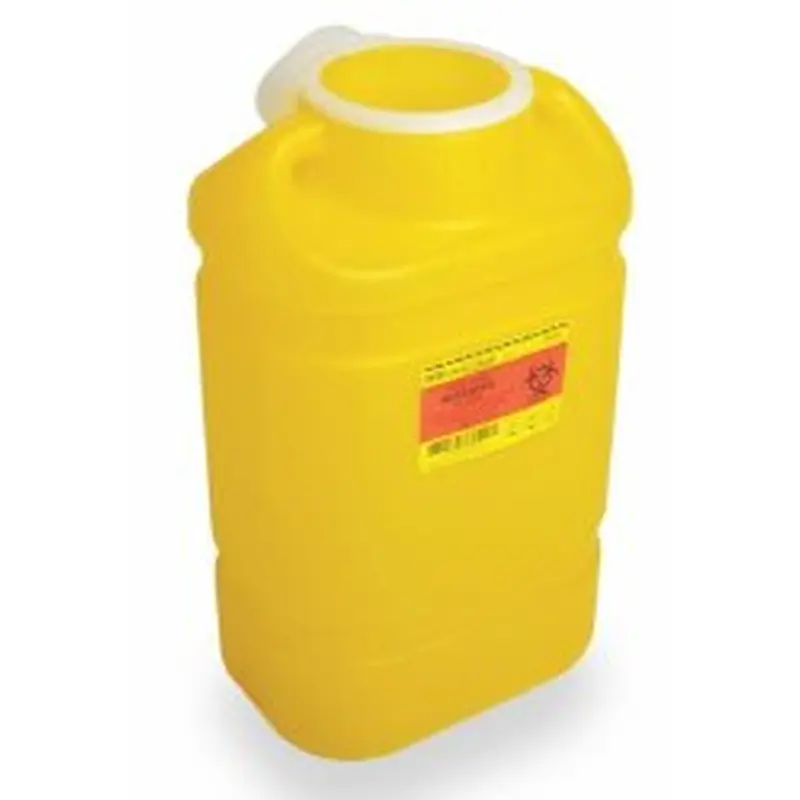 BD Chemotherapy Waste Container Yellow Base 12 H X 10-1/2 W X 7-1/2 D Inch Vertical Entry 3 Gallon (736234_EA) 1/EA