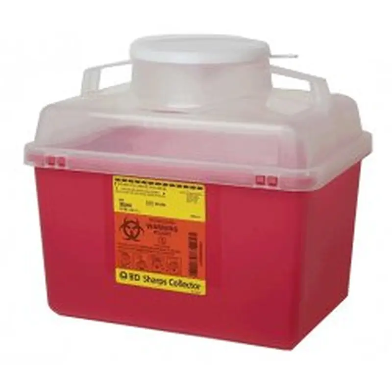 BD Sharps Container Red Base 11-1/2 H X 12-4/5 W X 8-4/5 D Inch Vertical Entry 3.5 Gallon (179631_CS) 20/CS