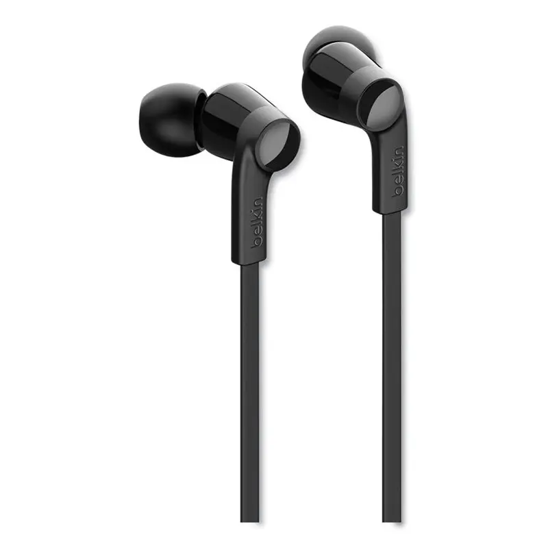 Belkin SOUNDFORM Headphones with Lightning Connector, 44" Cord, Black (BLKG3H0001BTBLK) Each