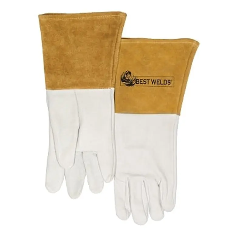 Best Welds 120-TIG Capeskin Welding Gloves, X-Large, White/Tan, 4 in Gauntlet, Unlined (902-120TIG-XL) 1 Pair