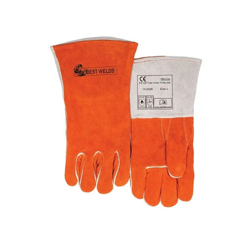 Best Welds COMFOflex Premium Leather Welding Gloves, Split Cowhide, Large, Russet (902-500GC) 1 Box